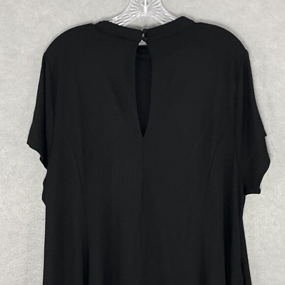 Torrid Dress Women Plus Sz 4 Black Pullover Short Sleeve‎ Stretch Relaxed Casual - Picture 6 of 13